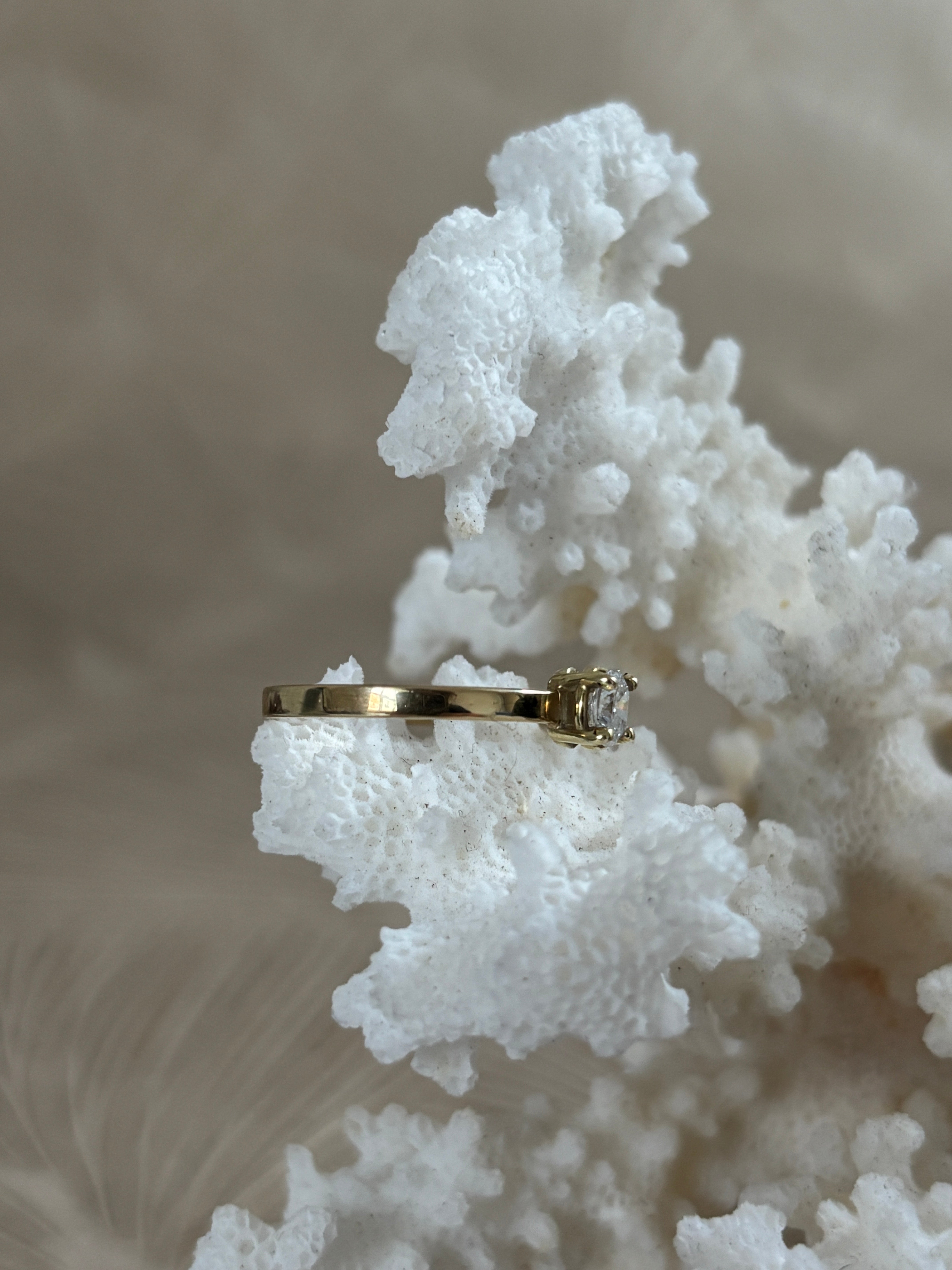 Ovaal Witte Diamant Solitair