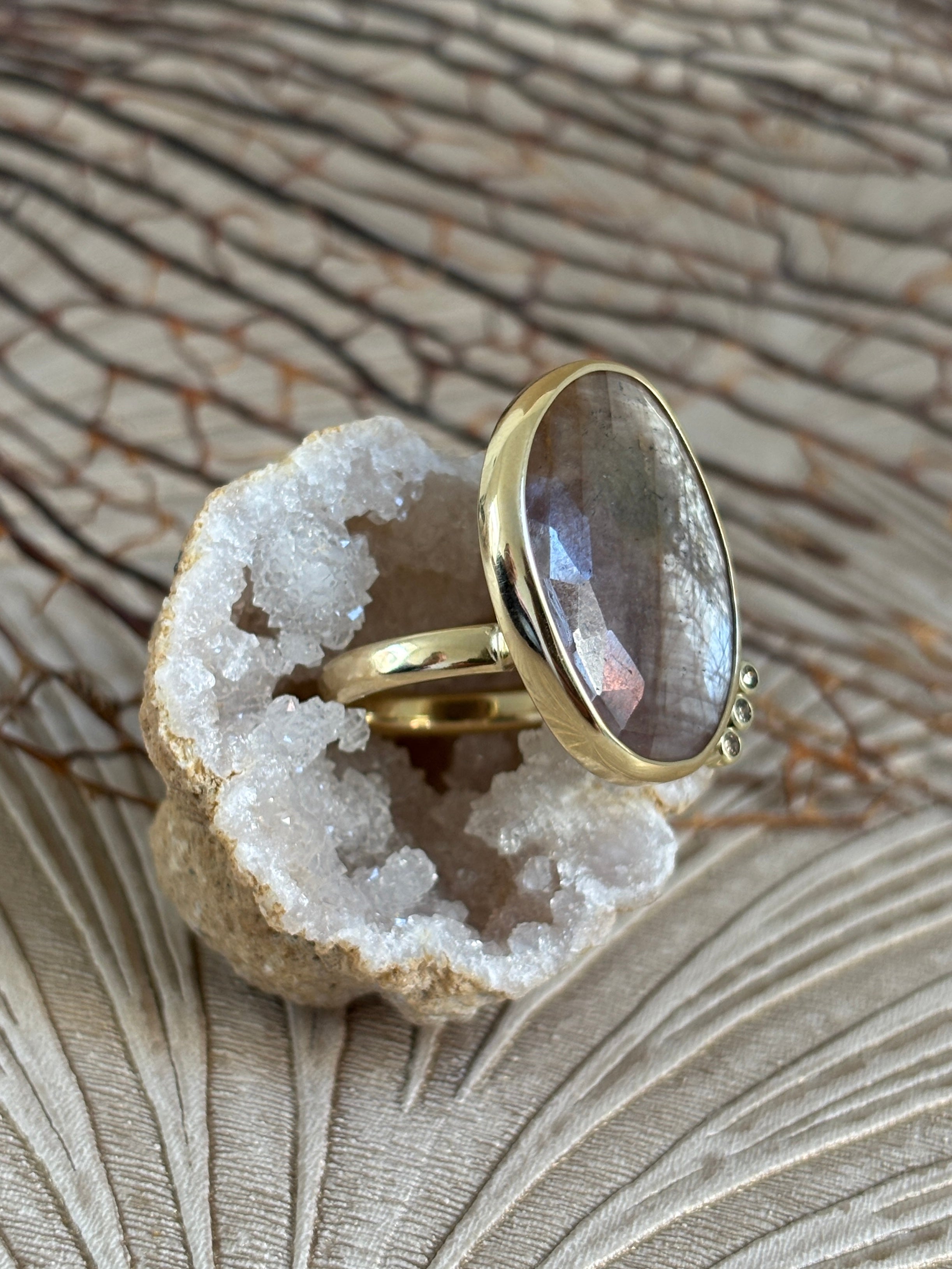 Saffier Diamant Ring