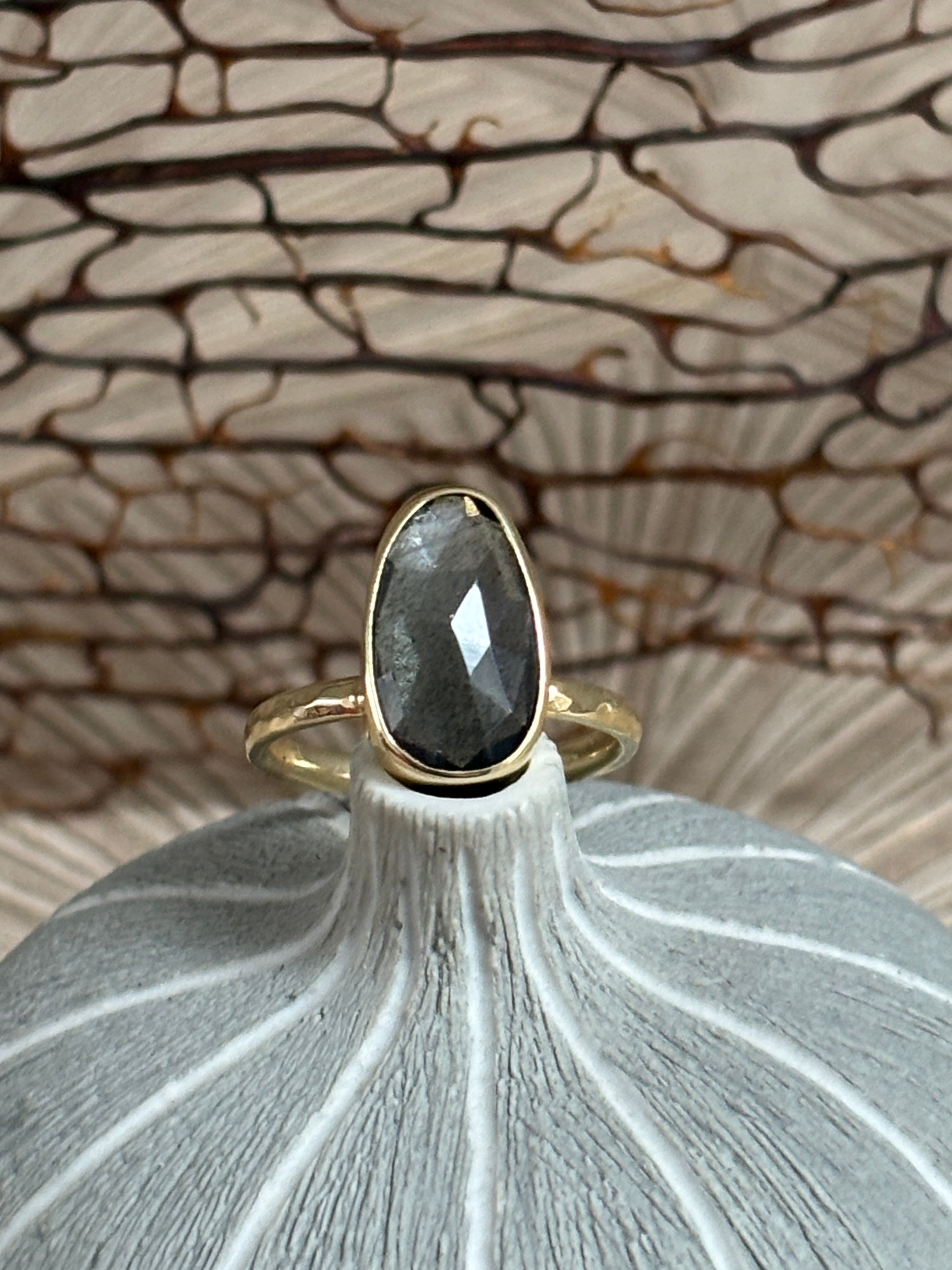 Aquamarijn Kiezel Ring