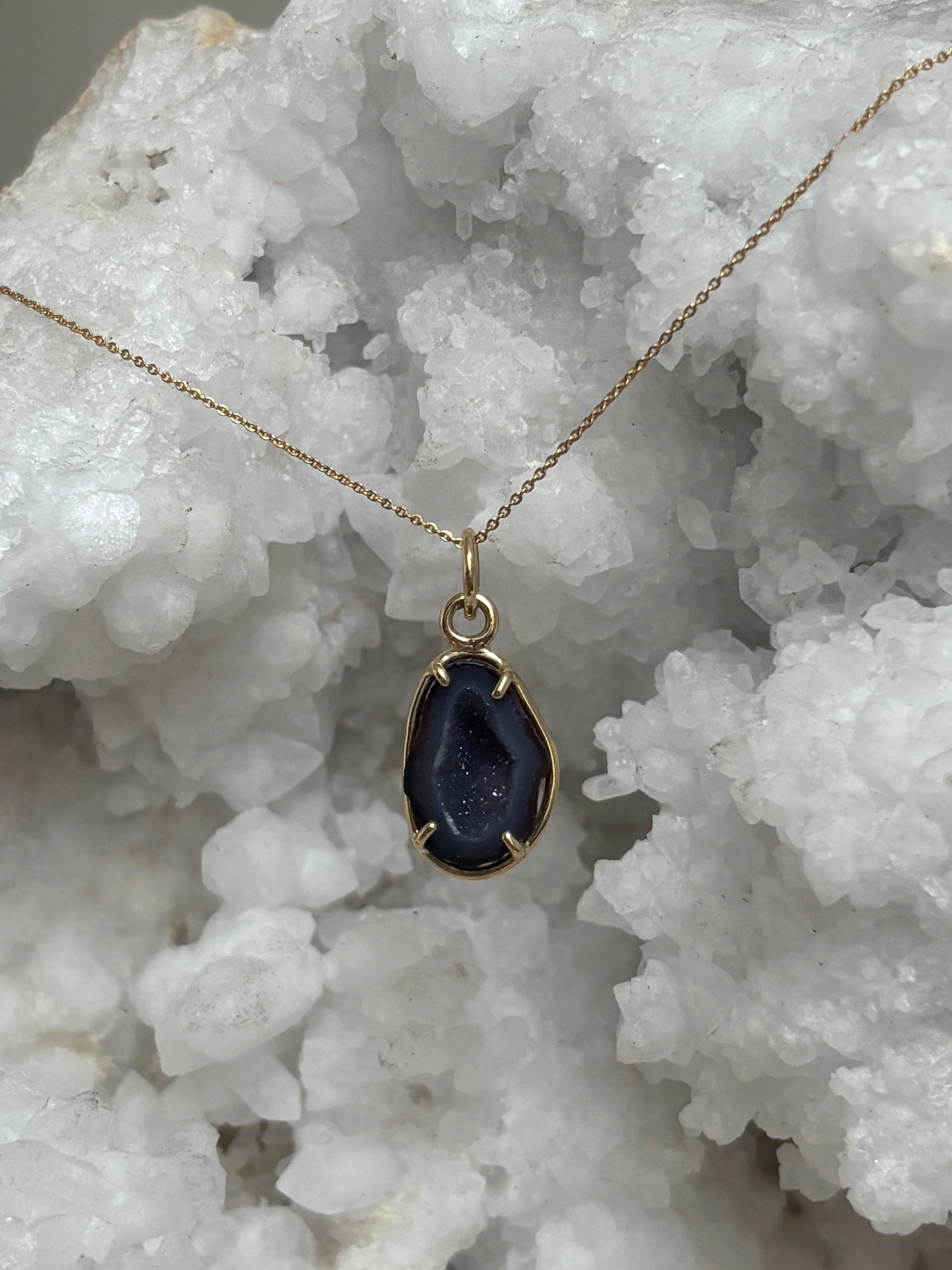 Agaat Geode Hanger