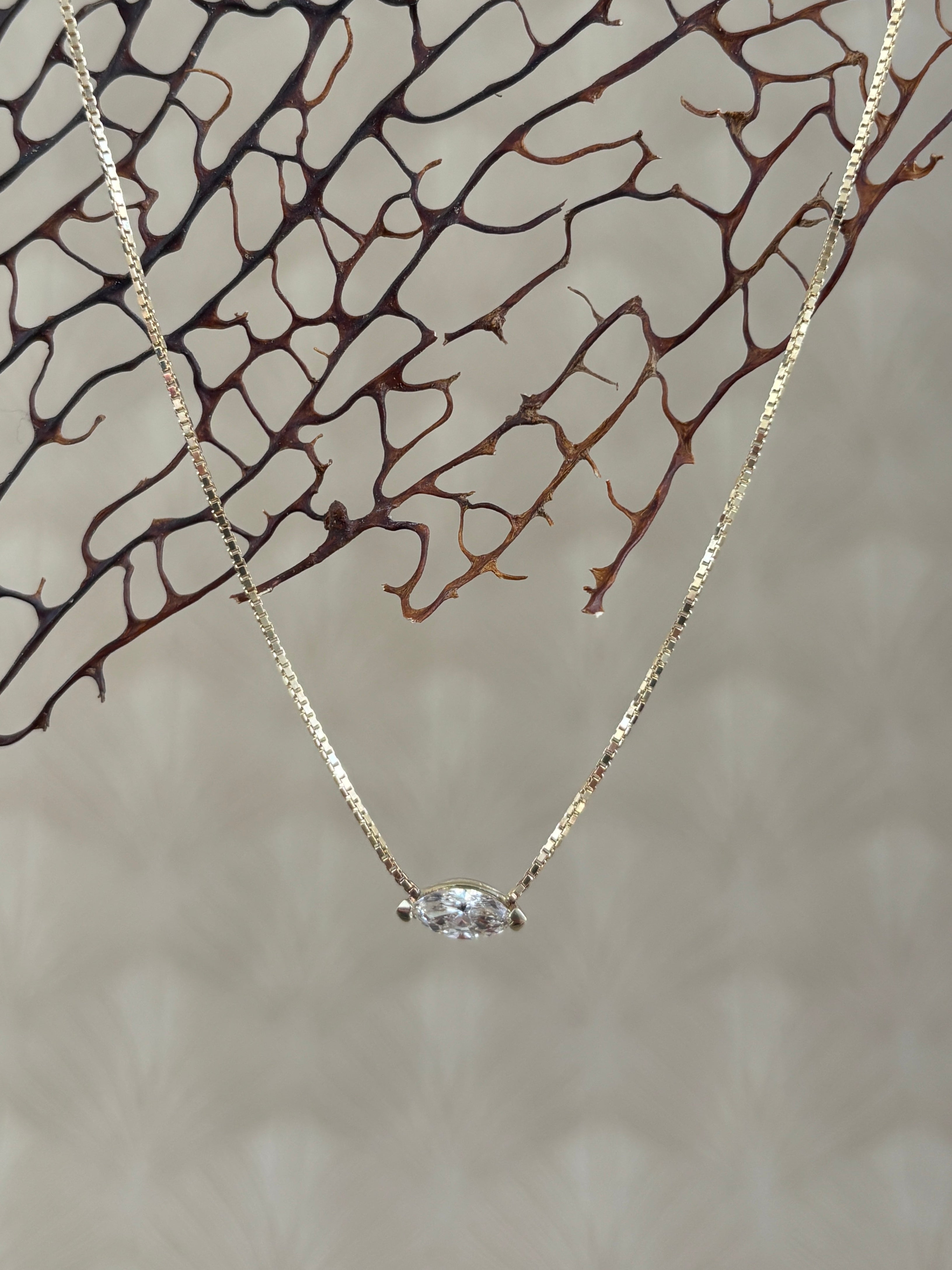 Marquise Diamant Ketting