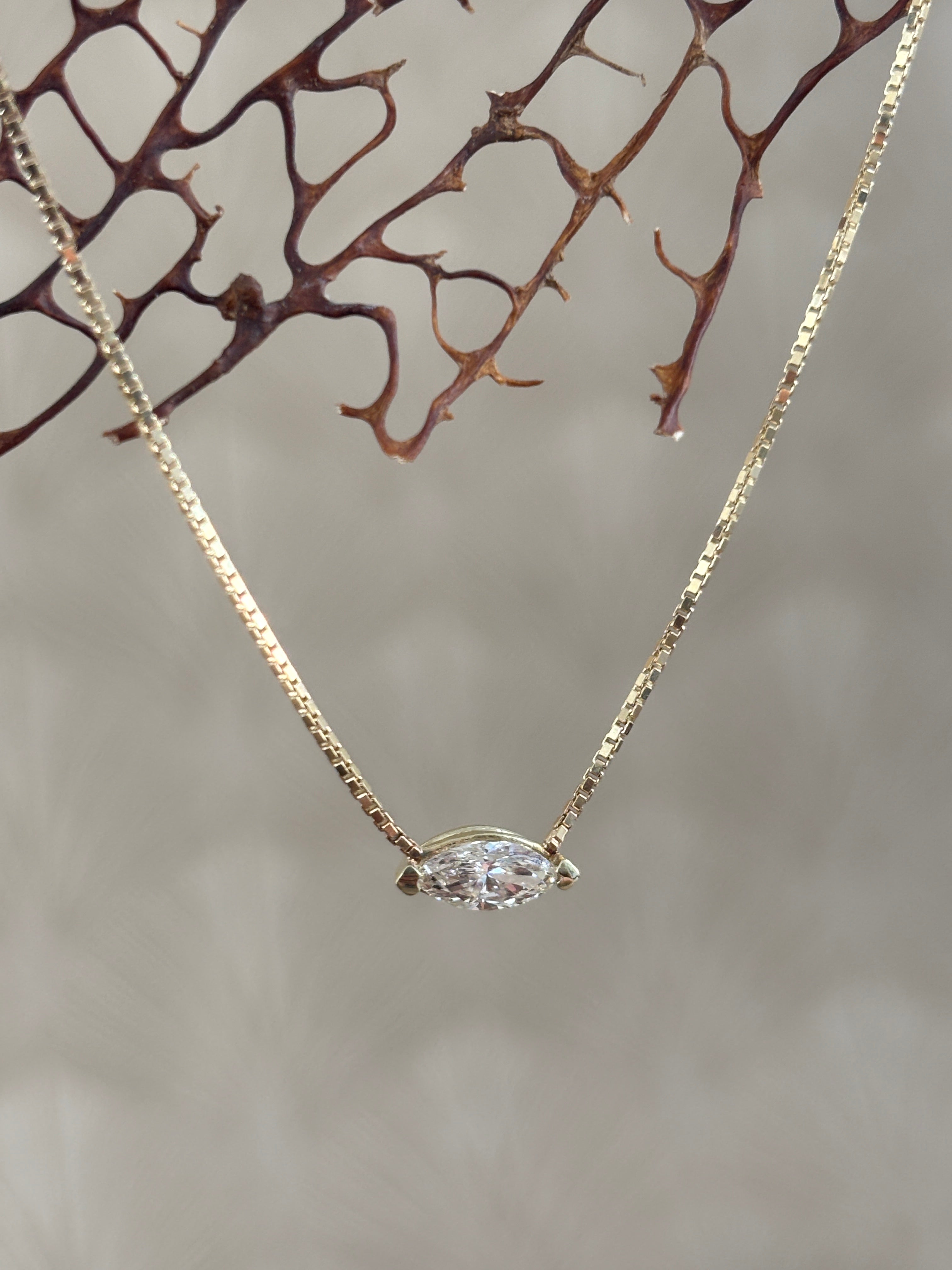 Marquise Diamant Ketting