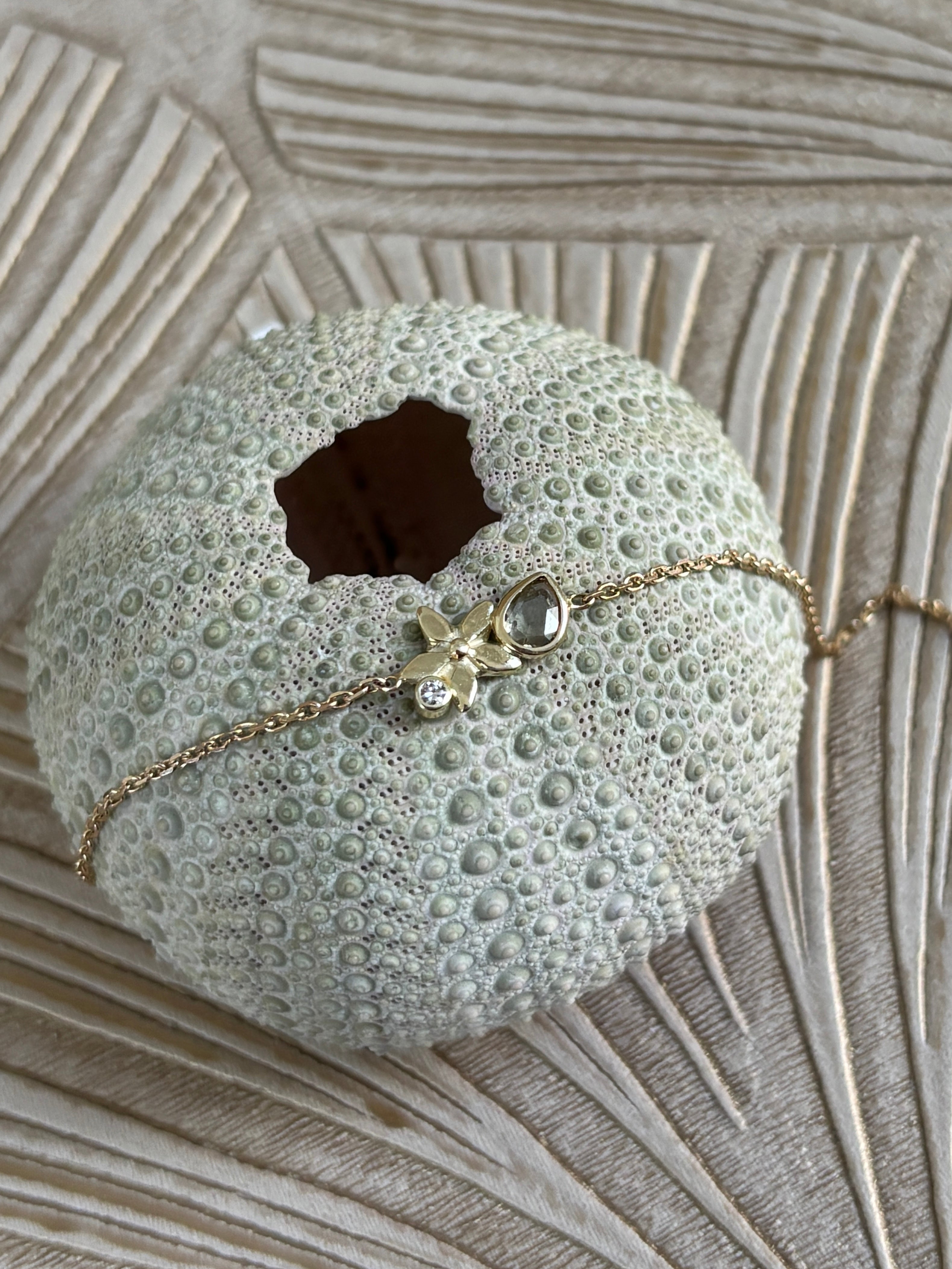 Diamant Bloem Armband