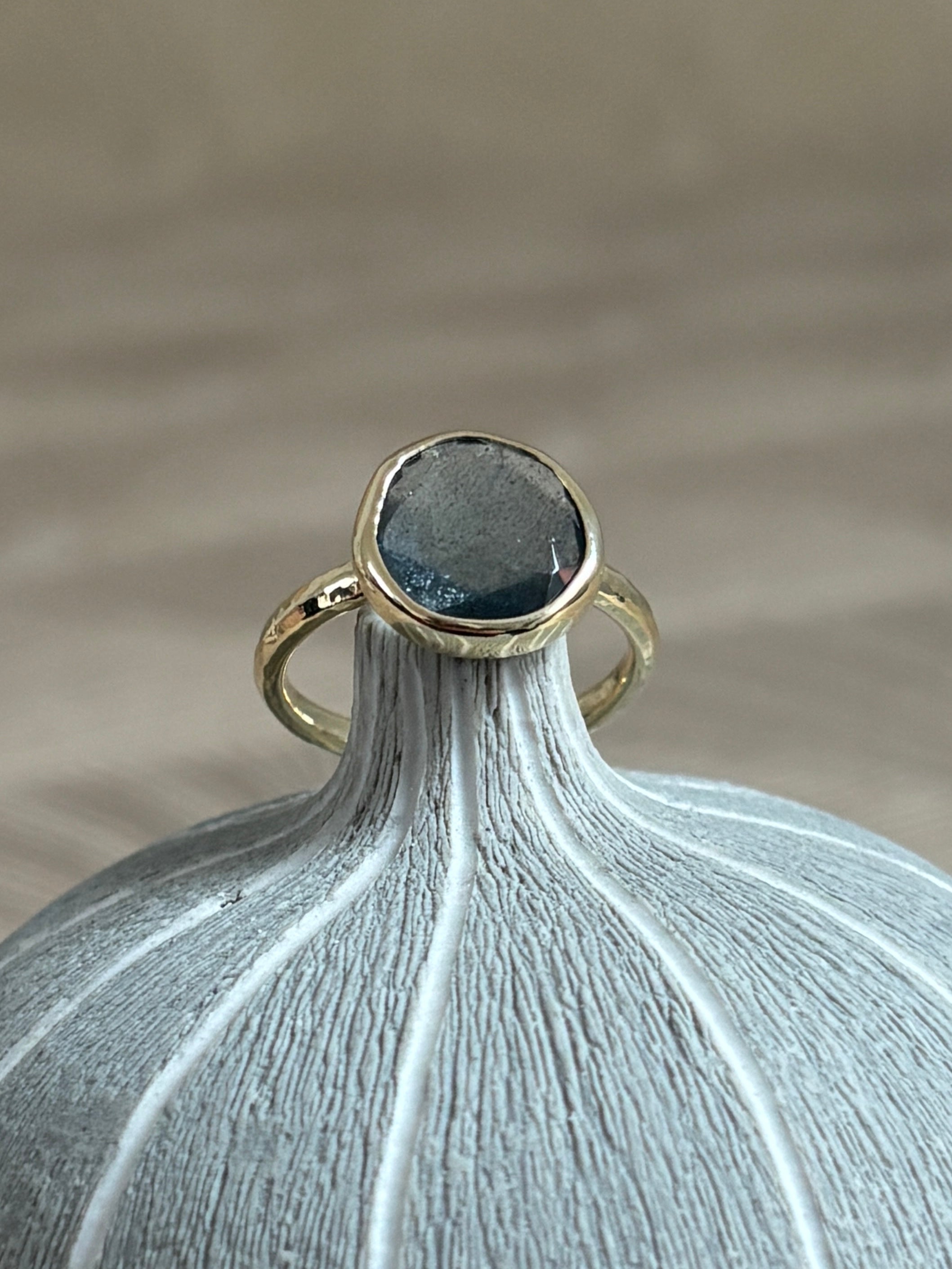 Aquamarijn Kiezel Ring