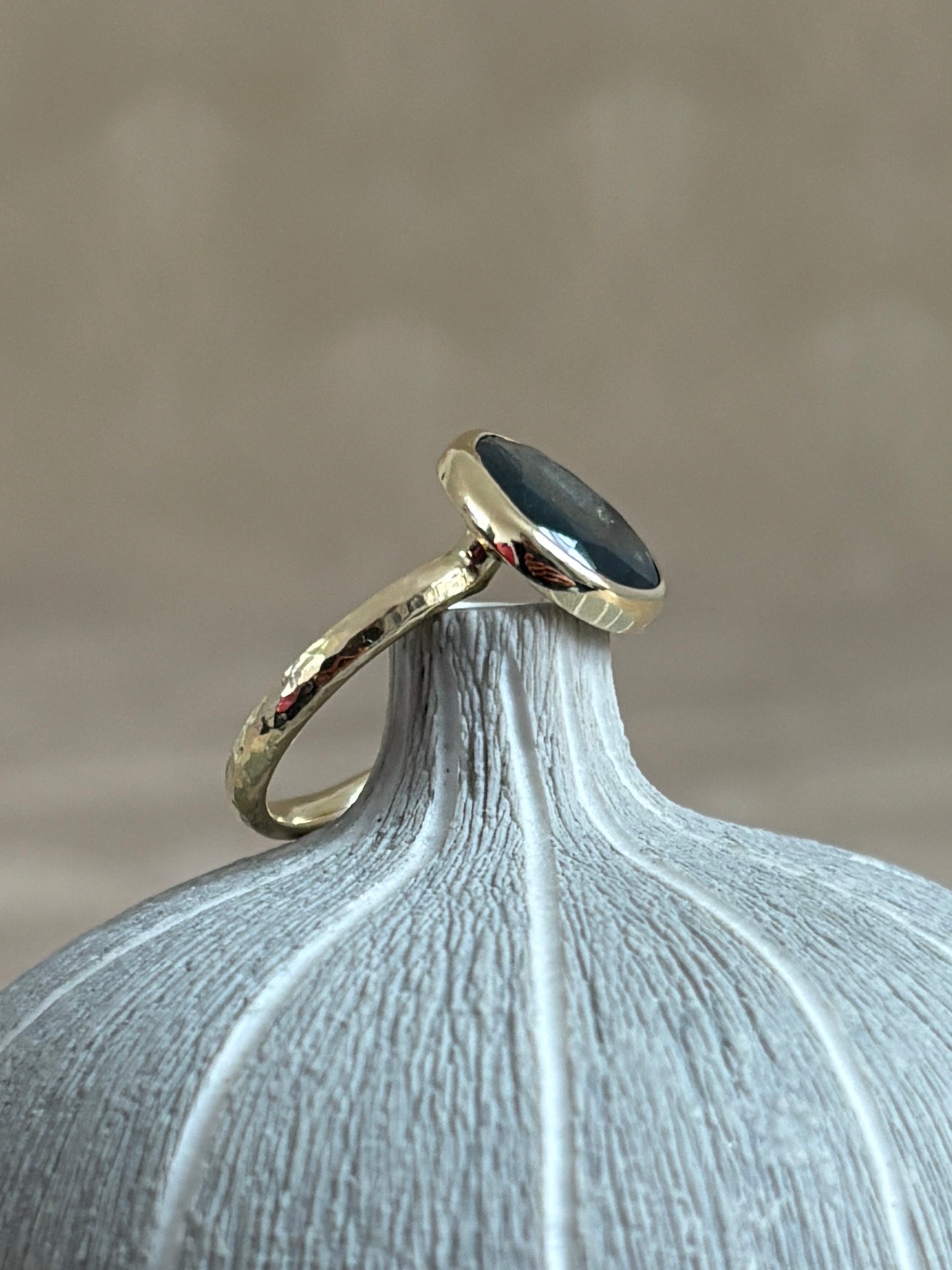 Aquamarijn Kiezel Ring