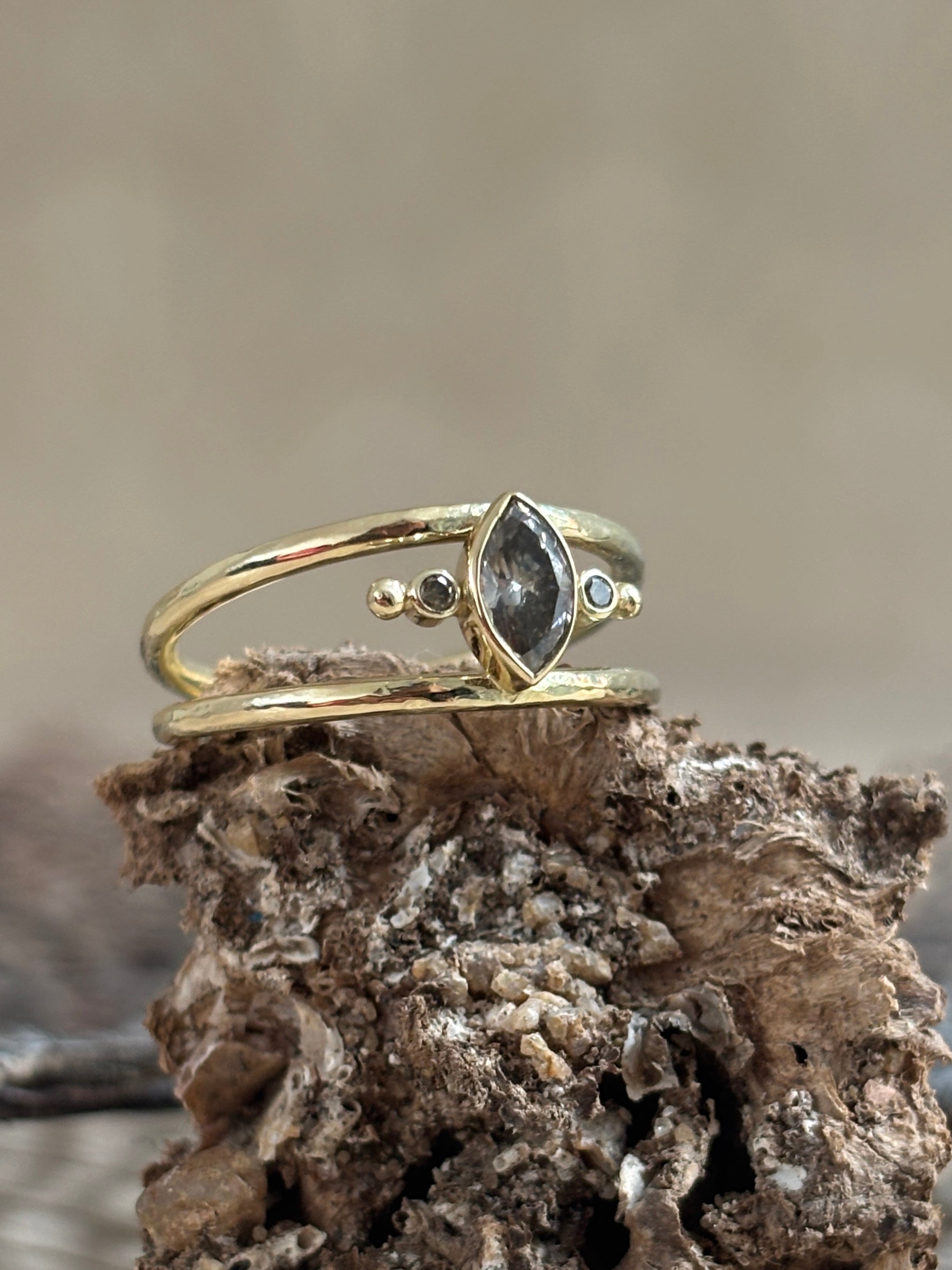 Dubbele Diamant Markies Ring