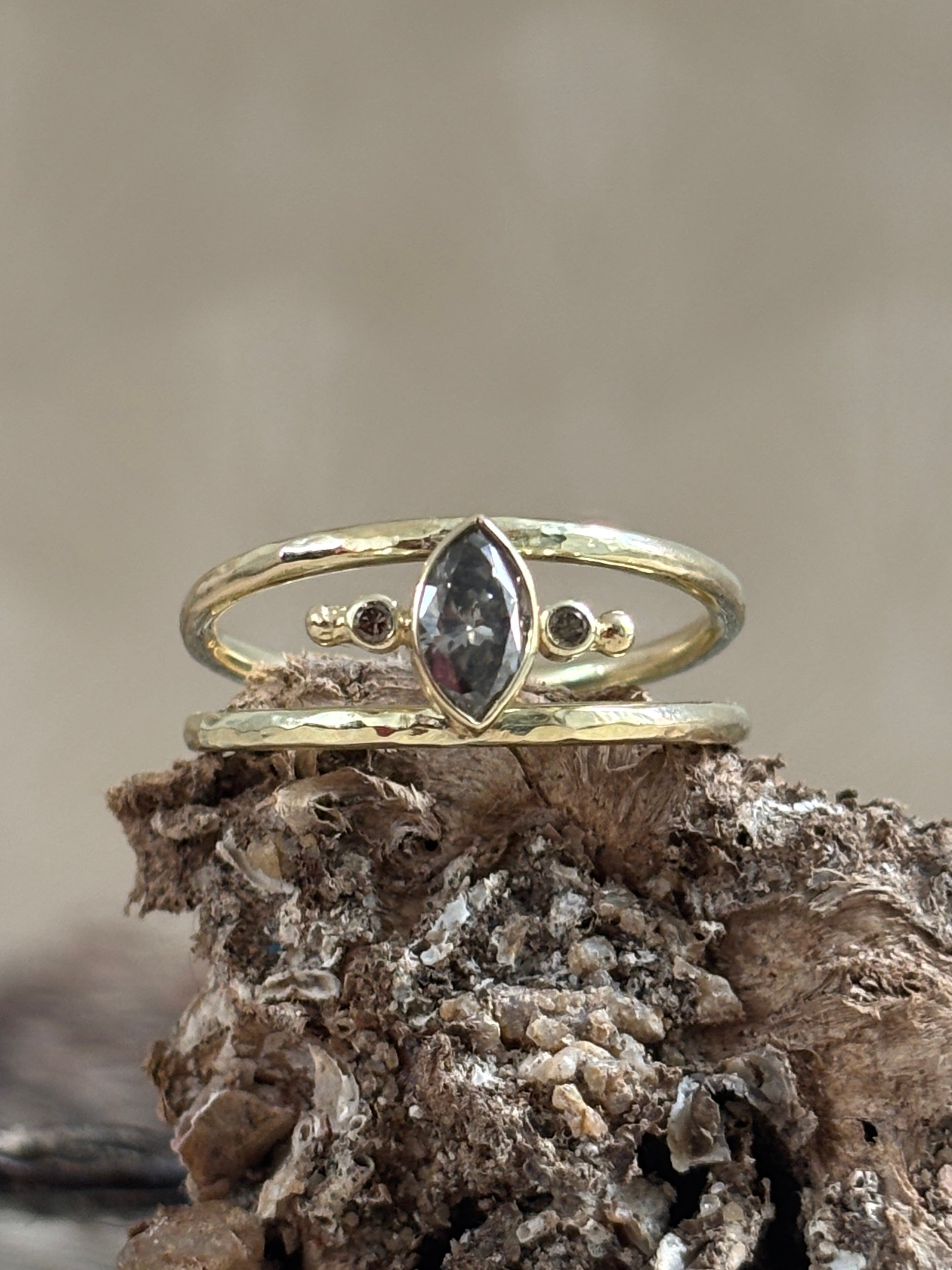 Dubbele Diamant Markies Ring