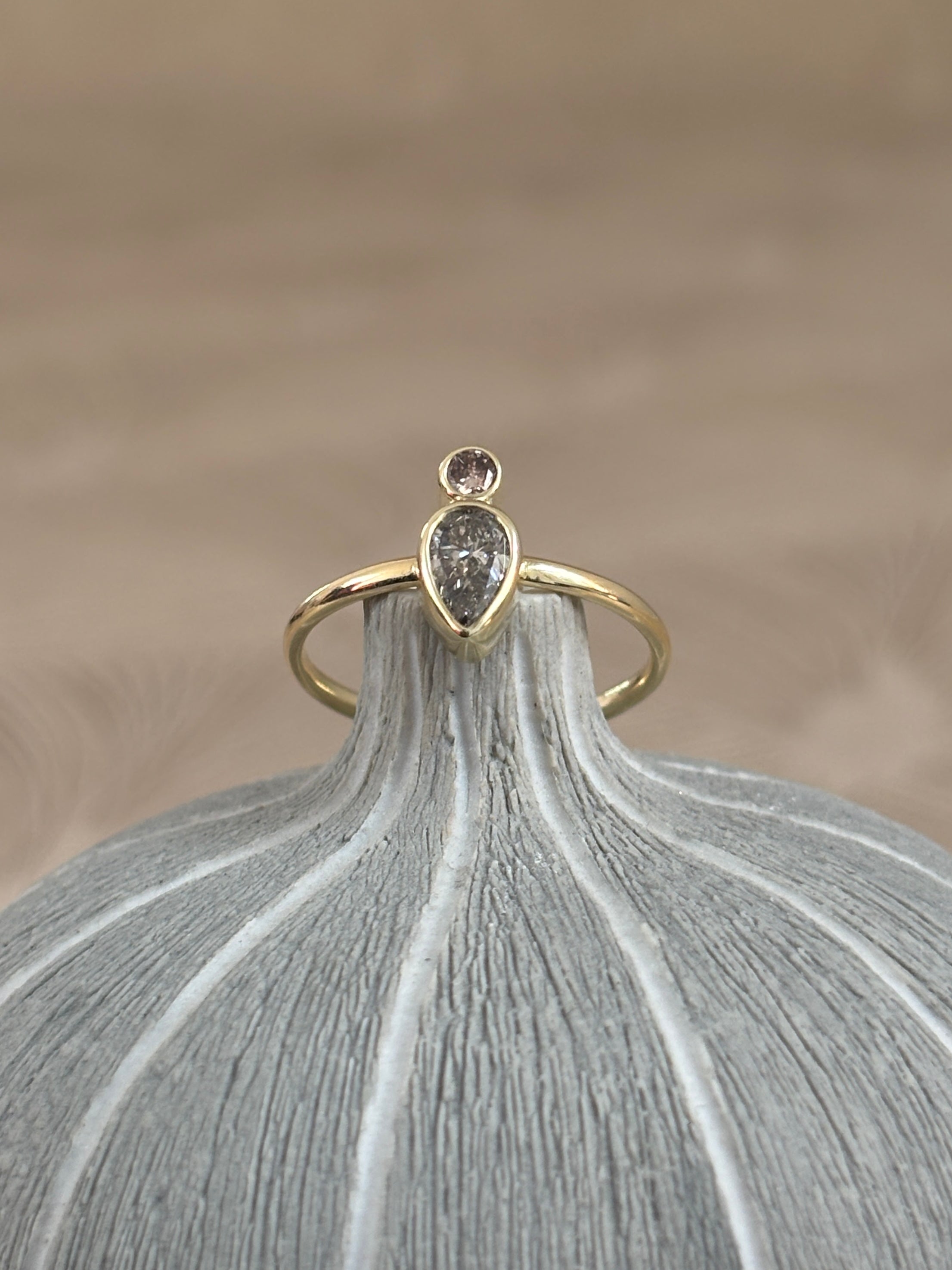 Druppel Diamant Ring