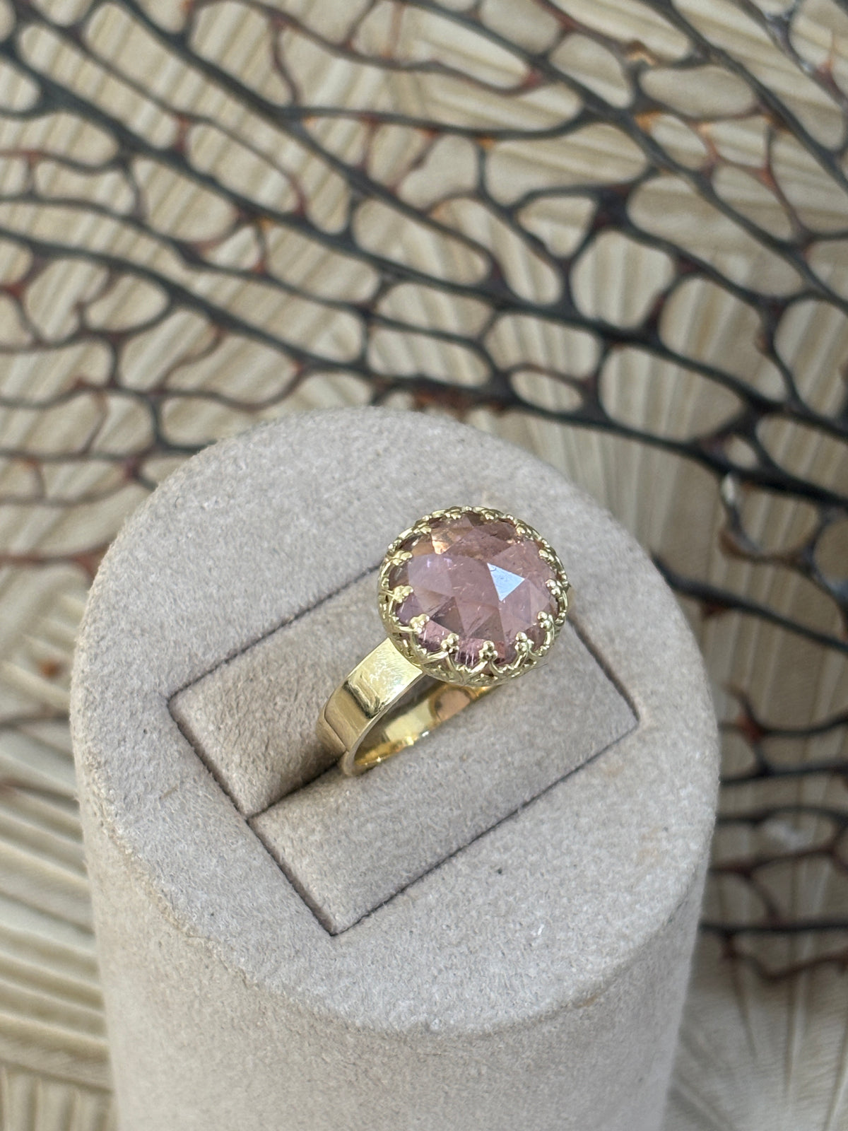 Roze Toermalijn Ring