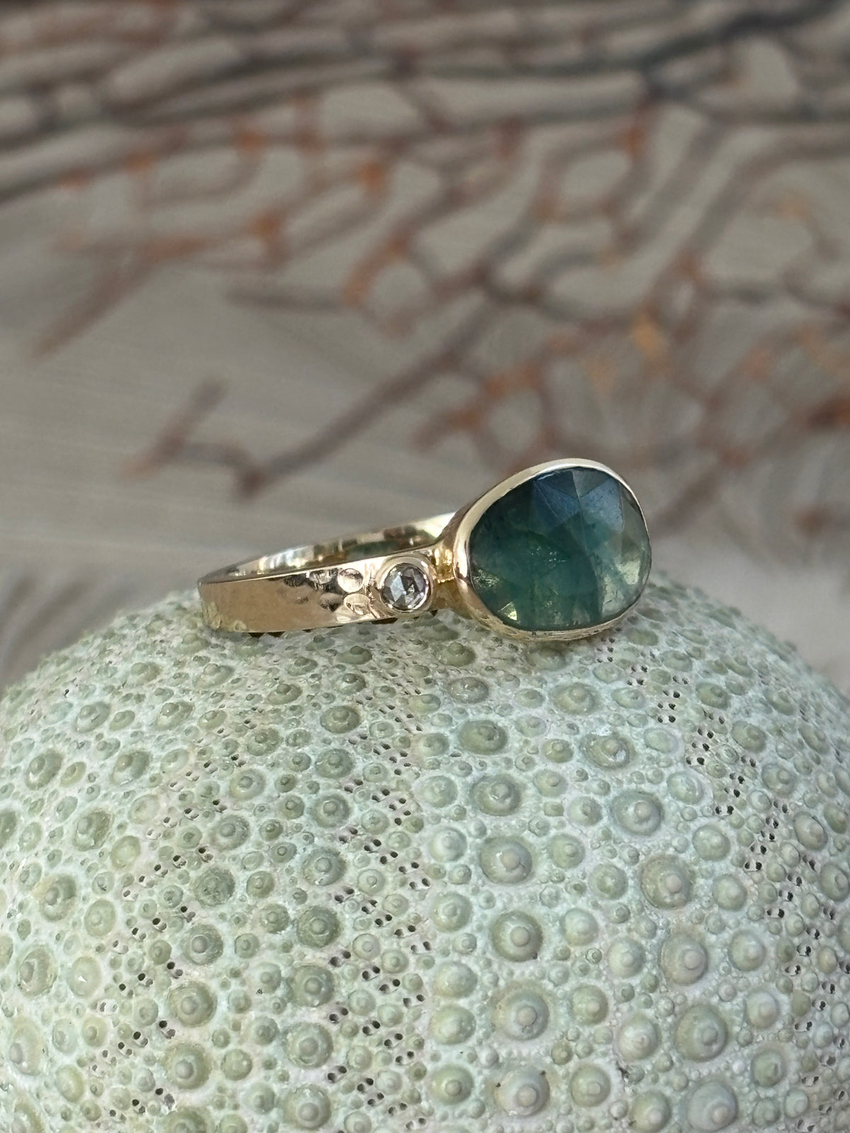 Groene Toermalijn Diamant Ring